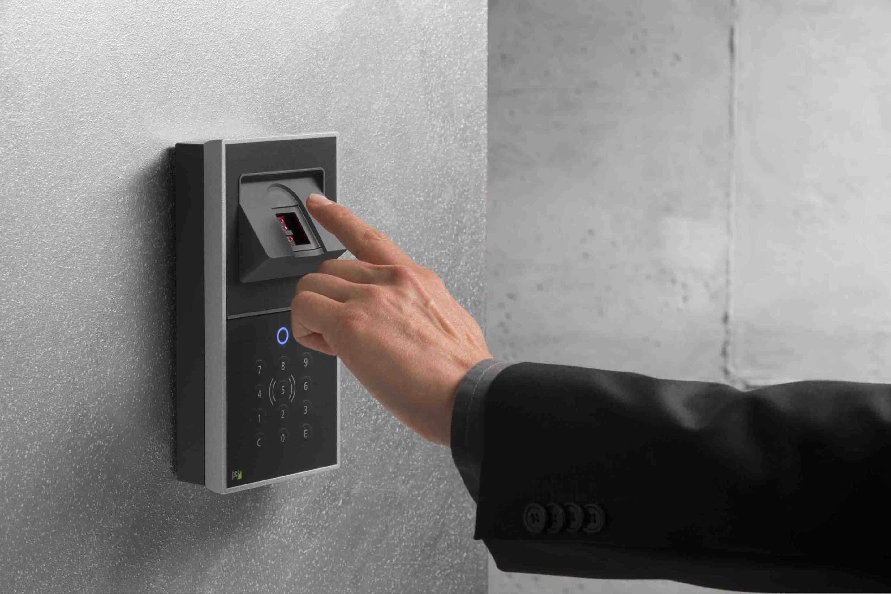 A home owner signing into a home security system in Wollongong